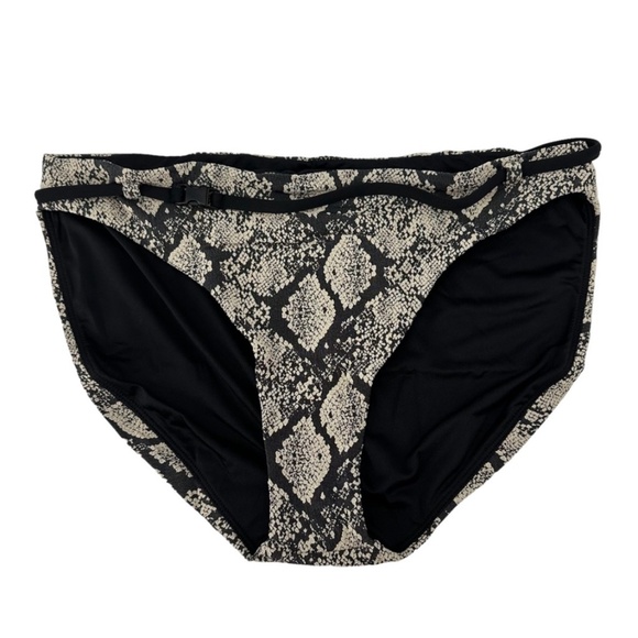 Andie Riviera Belted Bikini Bottom Snakeskin Print Size Medium New with Tag - Picture 5 of 13